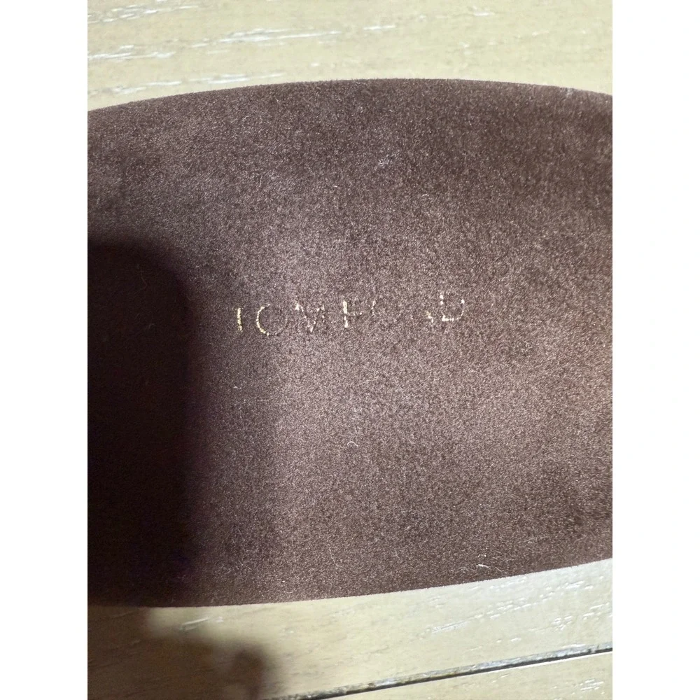 Tom Ford Eyeglass Case Brown‎ Suede Hard Shell Holder Pouch Unisex Luxury